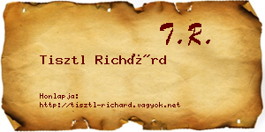 Tisztl Richárd névjegykártya